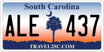 SC license plate ALE437