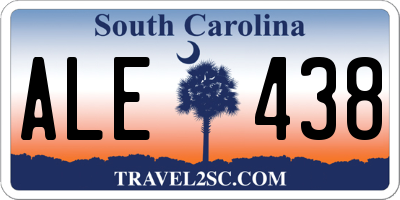 SC license plate ALE438
