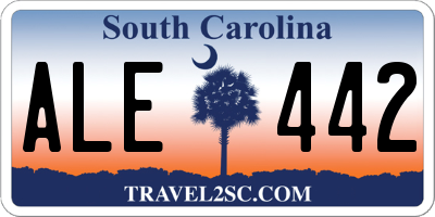 SC license plate ALE442