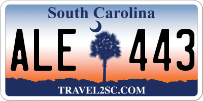 SC license plate ALE443
