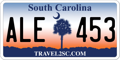 SC license plate ALE453