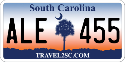 SC license plate ALE455