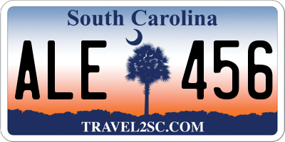 SC license plate ALE456