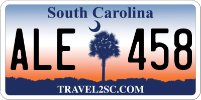 SC license plate ALE458