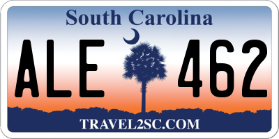 SC license plate ALE462