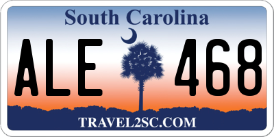 SC license plate ALE468