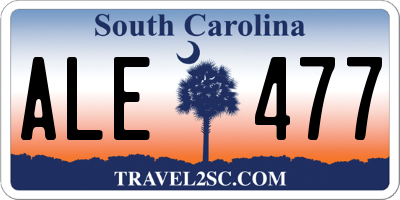 SC license plate ALE477