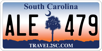 SC license plate ALE479