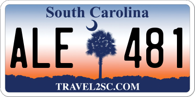 SC license plate ALE481
