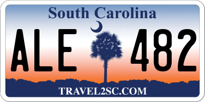 SC license plate ALE482