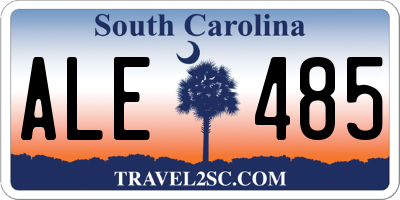 SC license plate ALE485