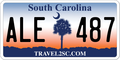 SC license plate ALE487