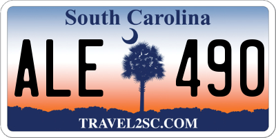 SC license plate ALE490
