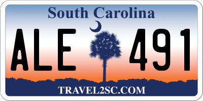 SC license plate ALE491