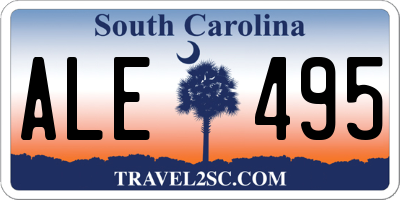 SC license plate ALE495