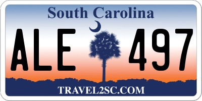 SC license plate ALE497
