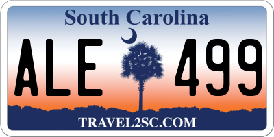 SC license plate ALE499