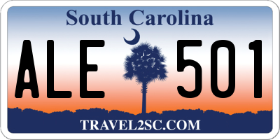 SC license plate ALE501