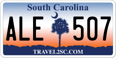 SC license plate ALE507