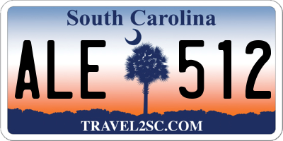SC license plate ALE512