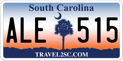 SC license plate ALE515