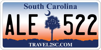 SC license plate ALE522