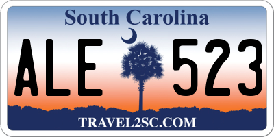 SC license plate ALE523