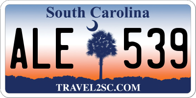 SC license plate ALE539