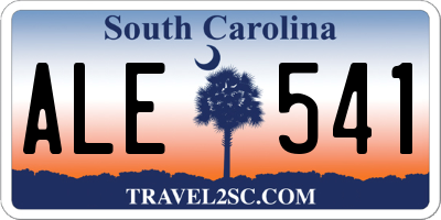 SC license plate ALE541