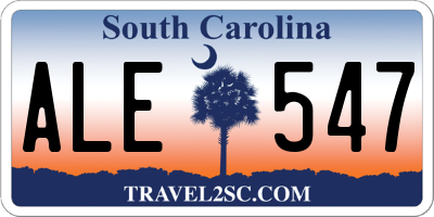 SC license plate ALE547