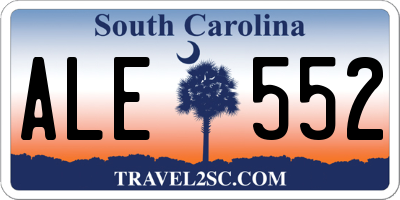 SC license plate ALE552