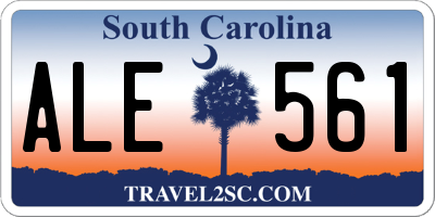 SC license plate ALE561