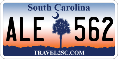 SC license plate ALE562