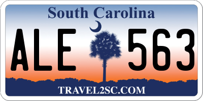 SC license plate ALE563