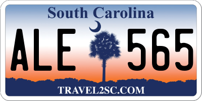 SC license plate ALE565