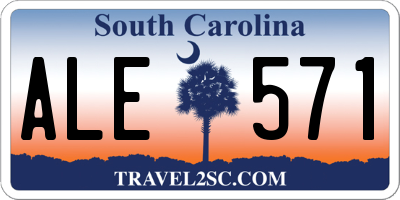 SC license plate ALE571
