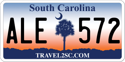SC license plate ALE572