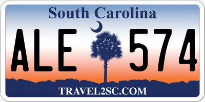 SC license plate ALE574