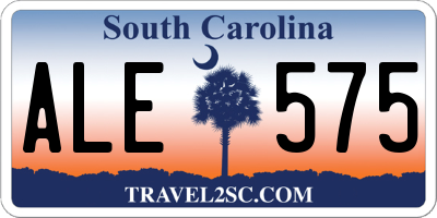 SC license plate ALE575
