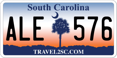 SC license plate ALE576