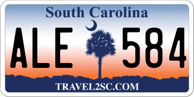 SC license plate ALE584