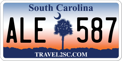 SC license plate ALE587