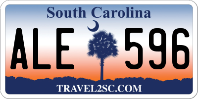 SC license plate ALE596