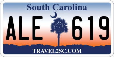 SC license plate ALE619