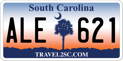 SC license plate ALE621