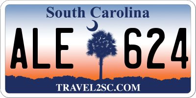 SC license plate ALE624