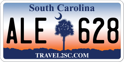 SC license plate ALE628
