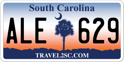 SC license plate ALE629