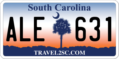 SC license plate ALE631