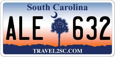 SC license plate ALE632